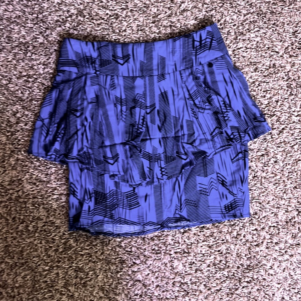 Black and blue Ecote Urban Outfitters Pencil Skirt with Ruffles Size 8